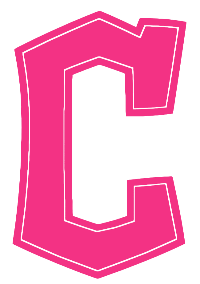 Cleveland Guardians Hot Pink C Logo Premium DieCut Vinyl Decal PICK SIZE