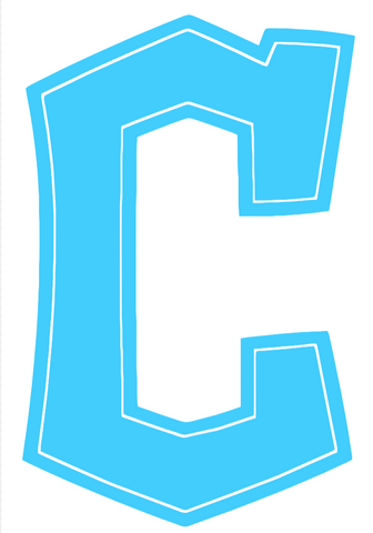 Cleveland Guardians Light Blue Fathers Day Prostate Cancer Awareness C Logo Vinyl Decal PICK SIZE