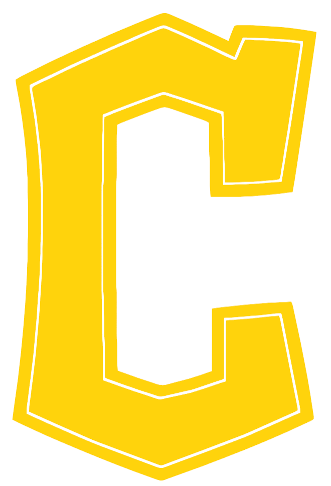 Cleveland Guardians Yellow Childhood Cancer Awareness C Logo Vinyl Decal PICK SIZE