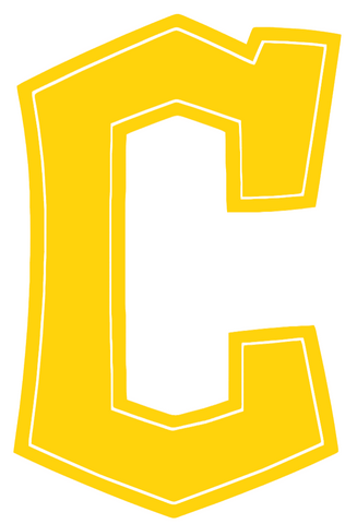 Cleveland Guardians Yellow Childhood Cancer Awareness C Logo Vinyl Decal PICK SIZE