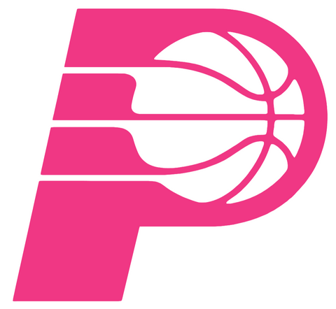 Indiana Pacers HOT PINK Team Logo Premium DieCut Vinyl Decal PICK SIZE