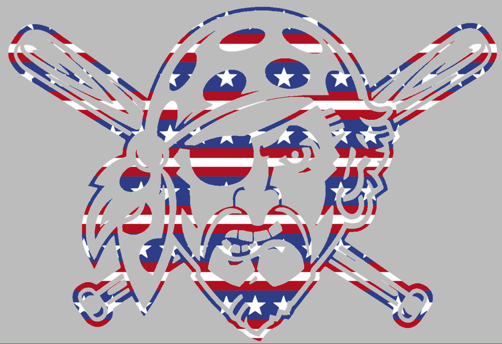 Pittsburgh Pirates Stars & Stripes Alternate Logo USA American Flag Vinyl Decal PICK SIZE