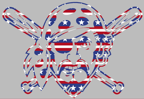 Pittsburgh Pirates Stars & Stripes Alternate Logo USA American Flag Vinyl Decal PICK SIZE