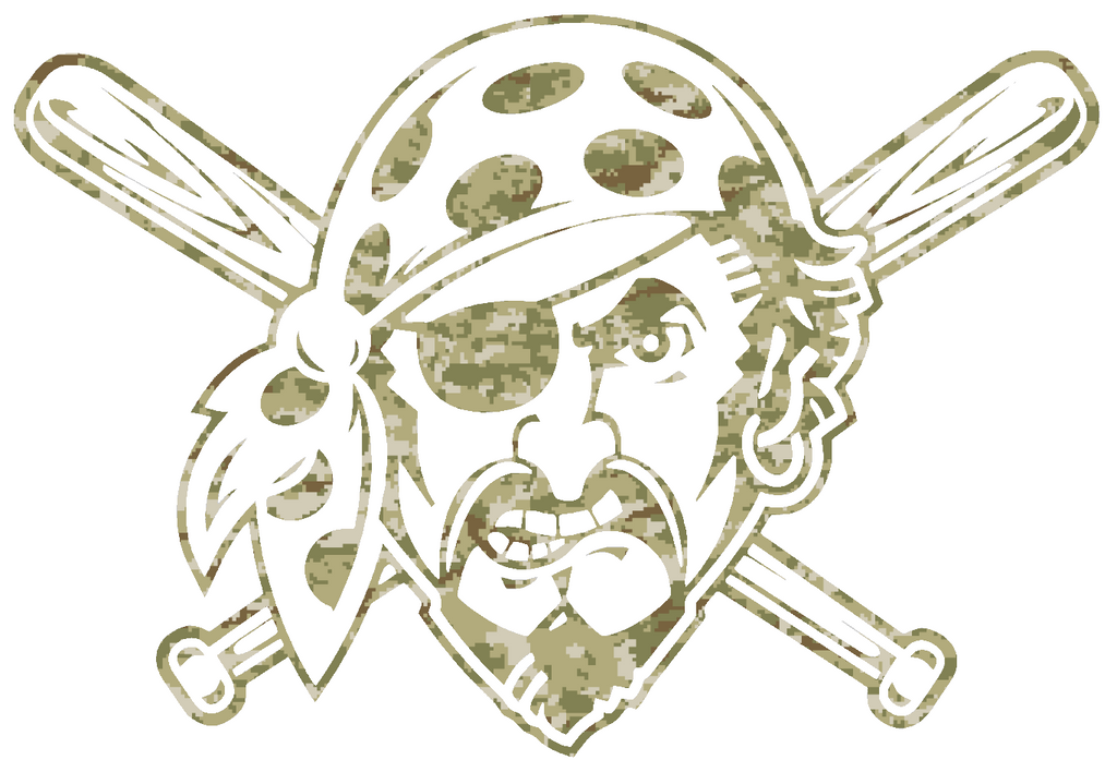 Pittsburgh Pirates Salute to Service Alternate Logo Camouflage Camo Vinyl Decal PICK SIZE