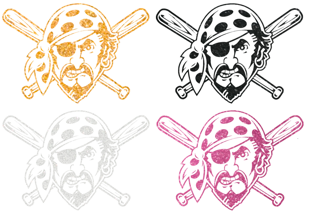 Pittsburgh Pirates Metallic Sparkle Alternate Logo Premium DieCut Vinyl Decal PICK COLOR & SIZE