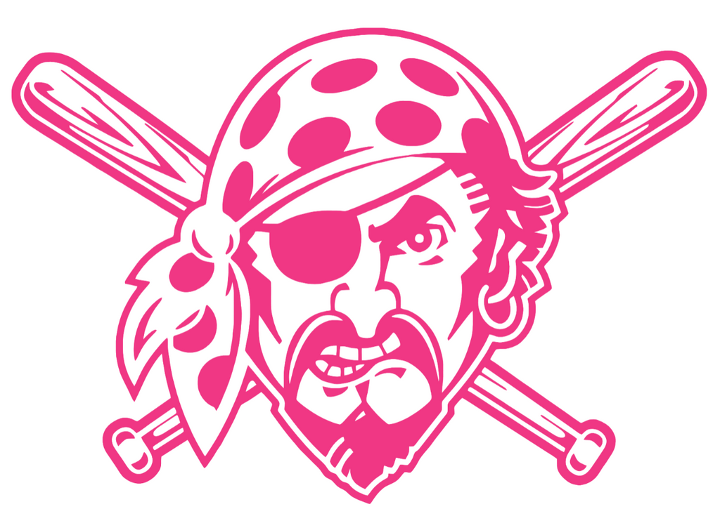 Pittsburgh Pirates Hot Pink Alternate Logo Premium DieCut Vinyl Decal PICK SIZE
