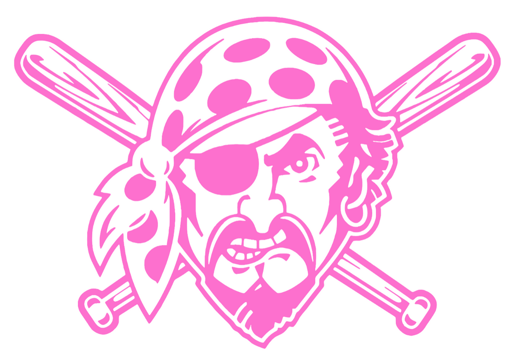 Pittsburgh Pirates Pink Mothers Day Breast Cancer Awareness Alternate Logo Vinyl Decal PICK SIZE