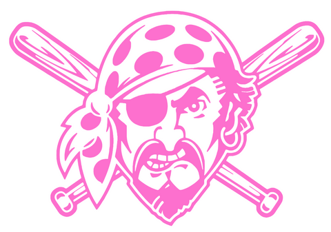 Pittsburgh Pirates Pink Mothers Day Breast Cancer Awareness Alternate Logo Vinyl Decal PICK SIZE
