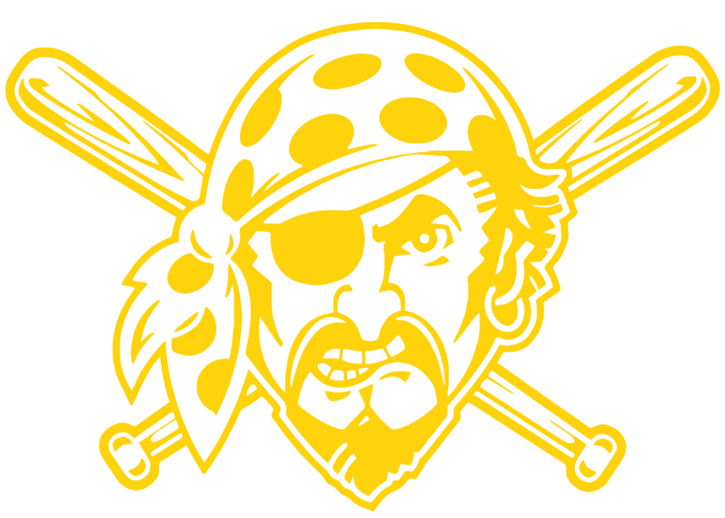 Pittsburgh Pirates Yellow Childhood Cancer Awareness Alternate Logo Vinyl Decal PICK SIZE