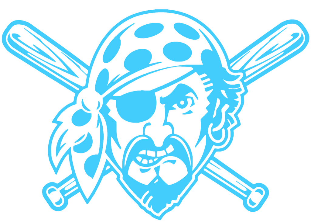 Pittsburgh Pirates Light Blue Fathers Day Prostate Cancer Awareness Alternate Logo Vinyl Decal PICK SIZE