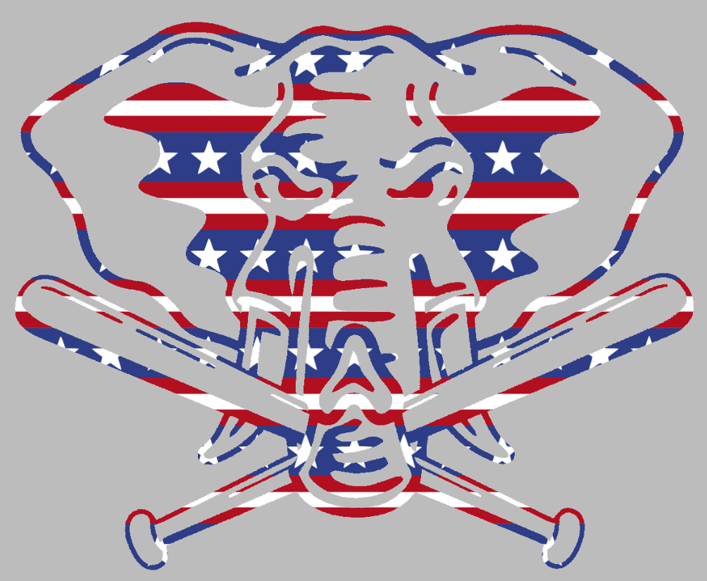 Oakland Athletics Stars & Stripes Elephant Logo USA American Flag Vinyl Decal PICK SIZE
