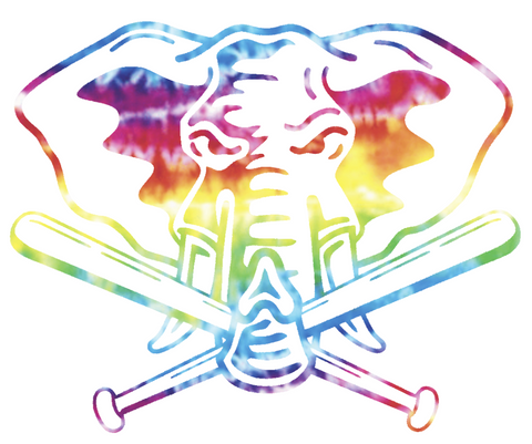 Oakland Athletics Crucial Catch Cancer Elephant Logo Tie Dye Vinyl Decal PICK SIZE