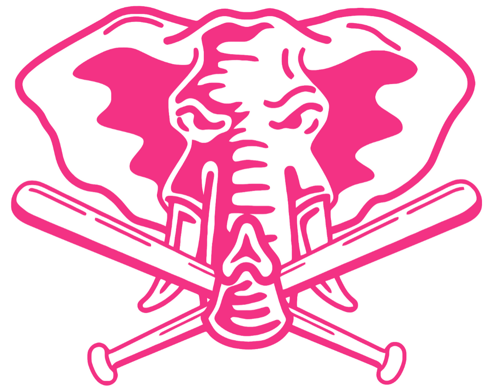 Oakland Athletics Hot Pink Elephant Logo Premium DieCut Vinyl Decal PICK SIZE