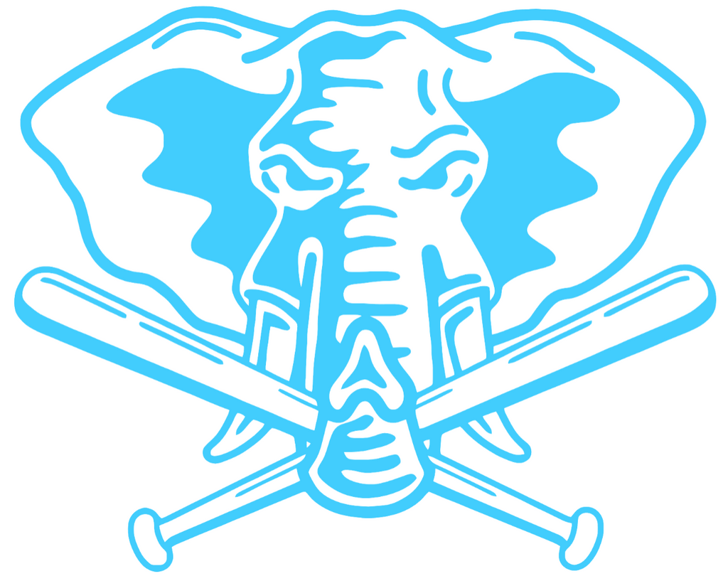 Oakland Athletics Light Blue Fathers Day Prostate Cancer Awareness Elephant Logo Vinyl Decal PICK SIZE