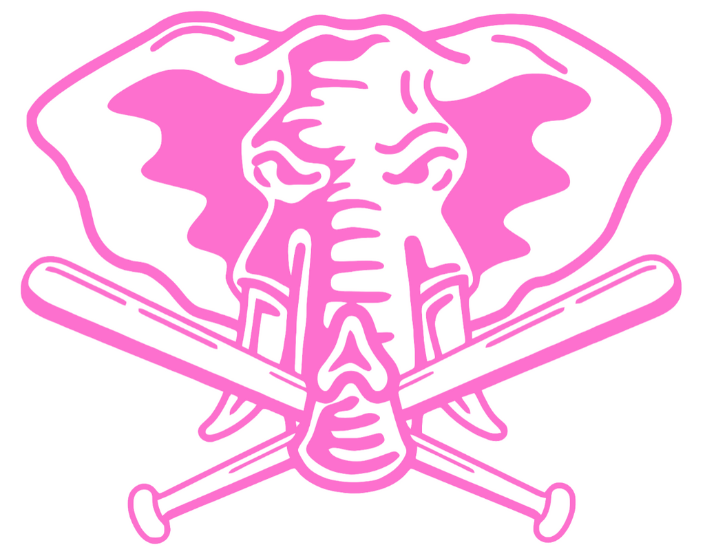 Oakland Athletics Pink Mothers Day Breast Cancer Awareness Elephant Logo Vinyl Decal PICK SIZE