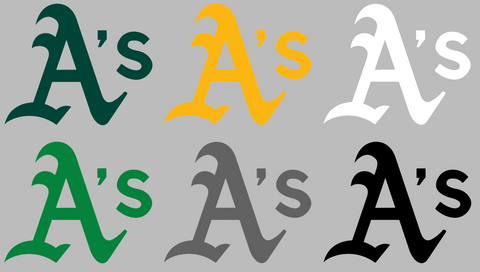 Oakland Athletics As Team Logo Premium DieCut Vinyl Decal PICK COLOR & SIZE