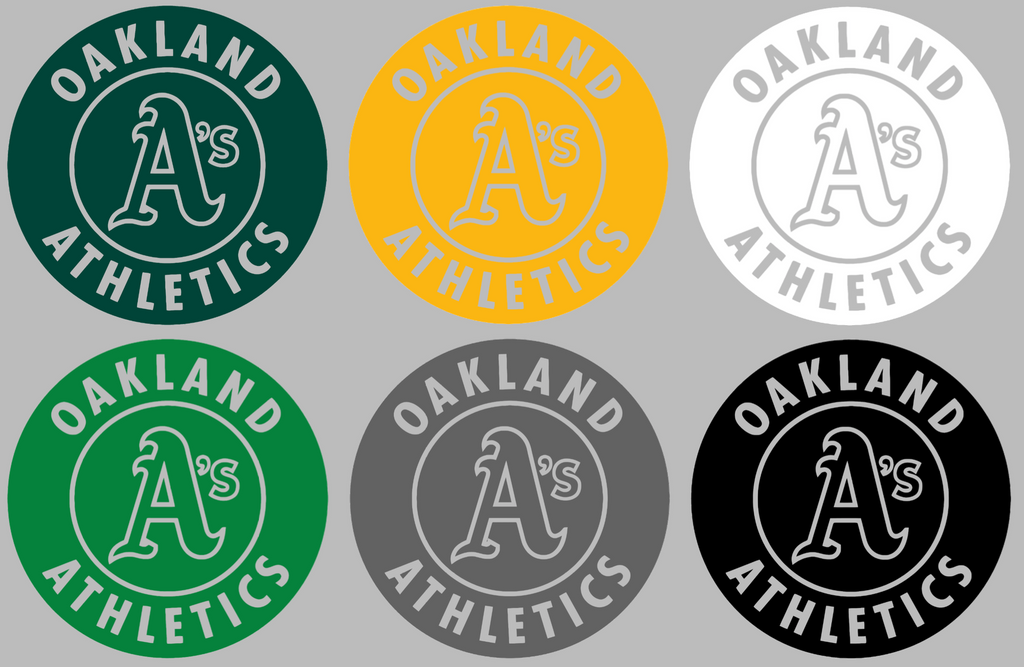 Oakland Athletics As Circle Logo Premium DieCut Vinyl Decal PICK COLOR & SIZE