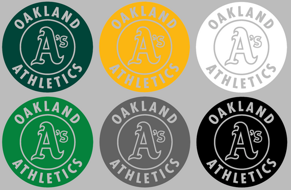 Oakland Athletics As Circle Logo Premium DieCut Vinyl Decal PICK COLOR & SIZE