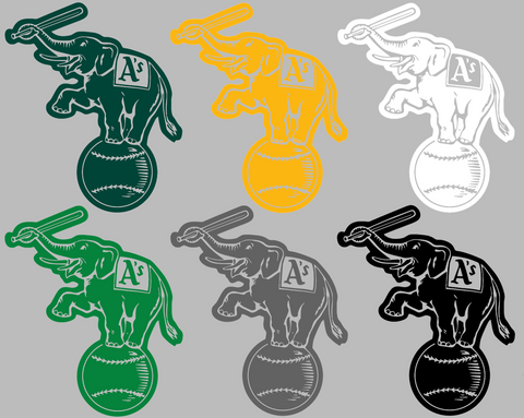Oakland Athletics Retro Throwback Elephant Logo Premium DieCut Vinyl Decal PICK COLOR & SIZE
