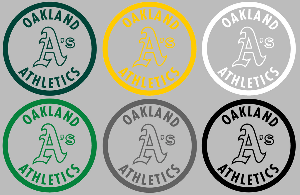 Oakland Athletics Retro Throwback 1980s-1990s Logo Premium DieCut Vinyl Decal PICK COLOR & SIZE