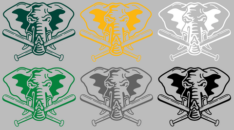 Oakland Athletics As Alternate Elephant Logo Premium DieCut Vinyl Decal PICK COLOR & SIZE