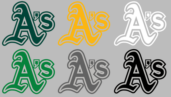 Oakland Athletics As Alternate Logo Premium DieCut Vinyl Decal PICK COLOR & SIZE
