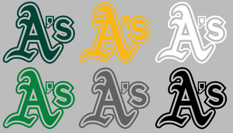 Oakland Athletics As Alternate Logo Premium DieCut Vinyl Decal PICK COLOR & SIZE