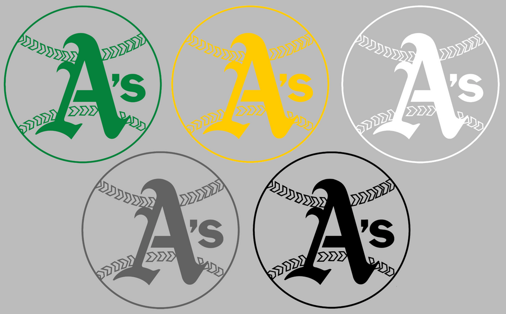 Oakland Athletics Retro Throwback 1960s-1970s Logo Premium DieCut Vinyl Decal PICK COLOR & SIZE