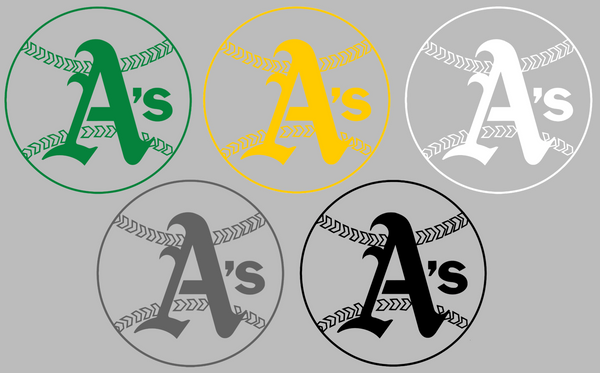 Oakland Athletics Retro Throwback 1960s-1970s Logo Premium DieCut Vinyl Decal PICK COLOR & SIZE