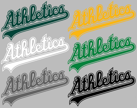 Oakland Athletics As Team Name Logo Premium DieCut Vinyl Decal PICK COLOR & SIZE