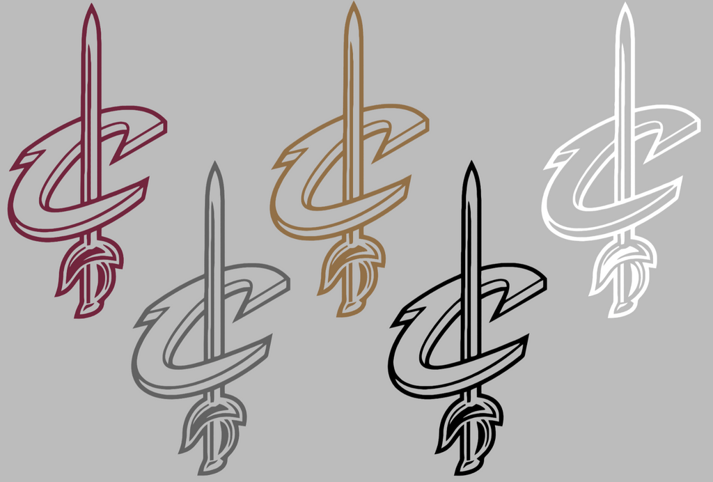 Cleveland Cavaliers Retro Throwback Logo Premium DieCut Vinyl Decal PICK COLOR & SIZE