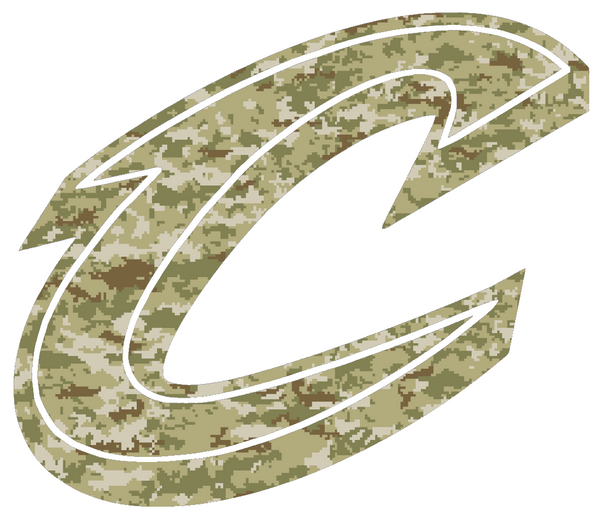 Cleveland Cavaliers Team Logo Salute to Service Camouflage Camo Vinyl Decal PICK SIZE