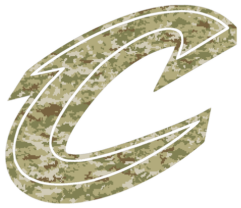 Cleveland Cavaliers Team Logo Salute to Service Camouflage Camo Vinyl Decal PICK SIZE