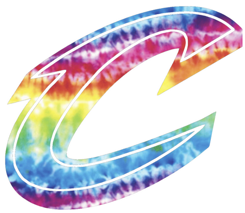 Cleveland Cavaliers Team Logo Crucial Catch Cancer Tie Dye Vinyl Decal PICK SIZE
