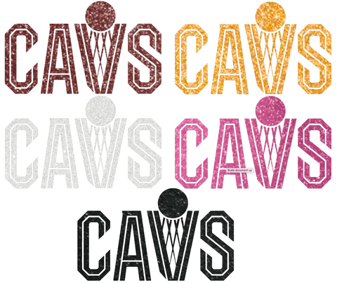 Cleveland Cavaliers Metallic Sparkle CAVS Logo Premium DieCut Vinyl Decal PICK COLOR & SIZE