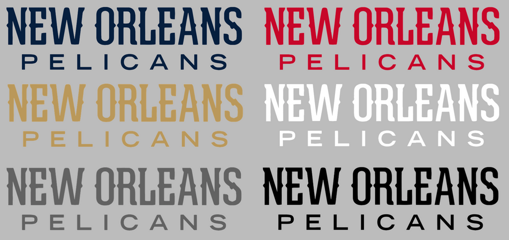 New Orleans Pelicans Team Name Logo Premium DieCut Vinyl Decal PICK COLOR & SIZE