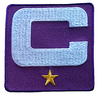 2025 Purple Captain C Patch w/ Stars Iron On Jersey Football Captains Patch Premium Embroidered Stitched