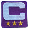 2025 Purple Captain C Patch w/ Stars Iron On Jersey Football Captains Patch Premium Embroidered Stitched
