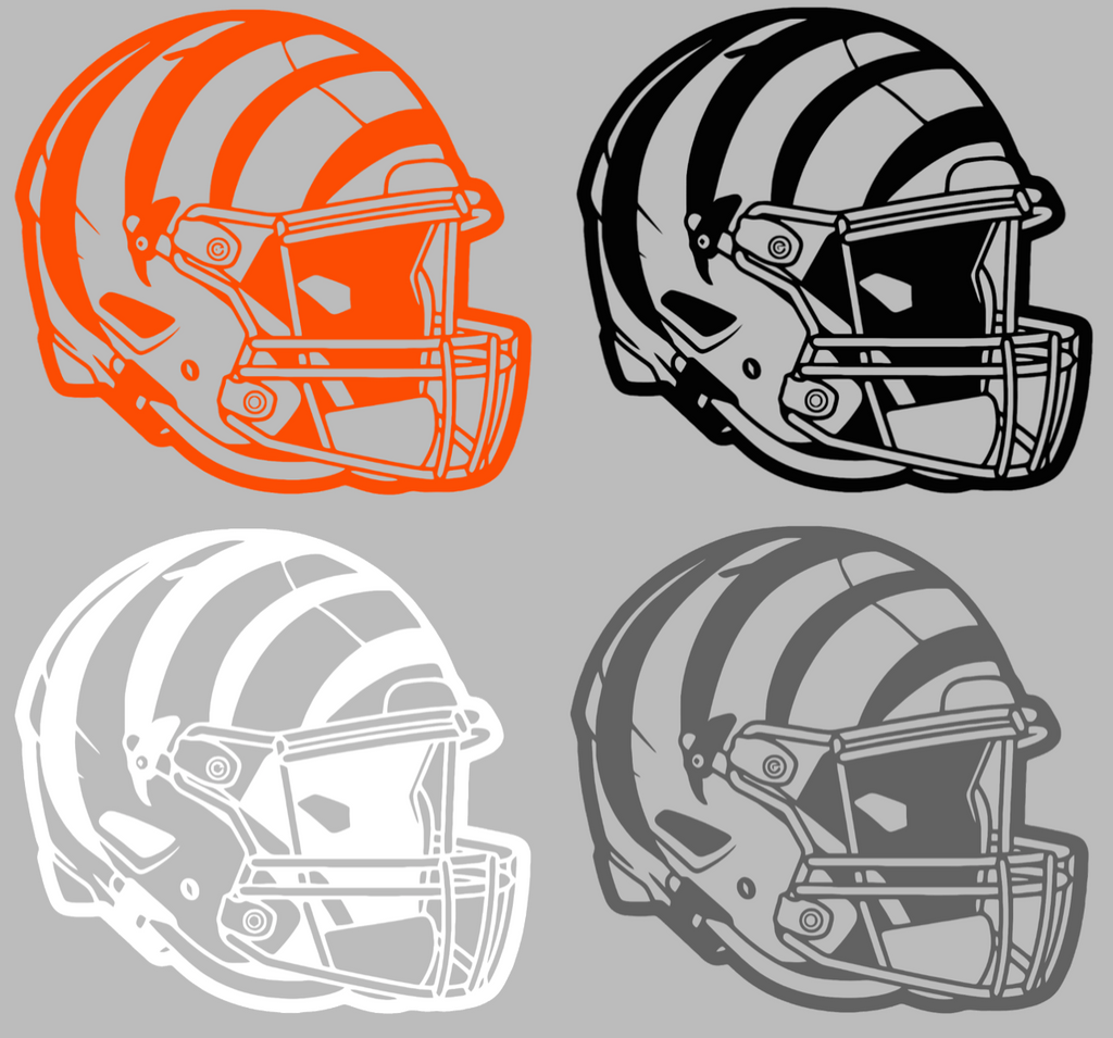 Cincinnati Bengals Helmet Premium DieCut Vinyl Decal PICK COLOR & SIZE