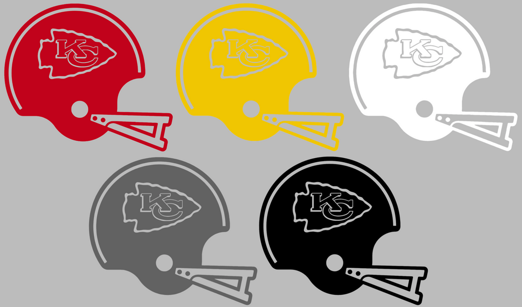 Kansas City Chiefs Retro Football Helmet Premium DieCut Vinyl Decal PICK COLOR & SIZE