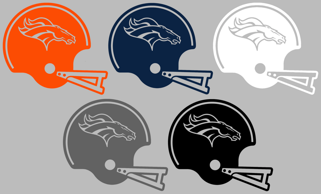 Denver Broncos Retro Football Helmet Premium DieCut Vinyl Decal PICK COLOR & SIZE