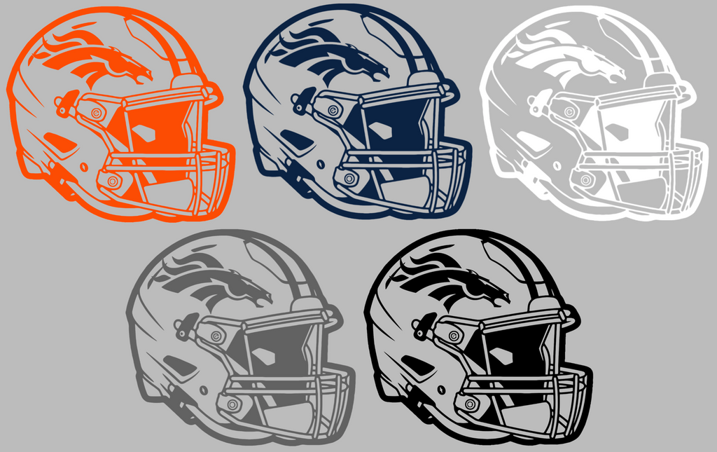 Denver Broncos Football Helmet Premium DieCut Vinyl Decal PICK COLOR & SIZE