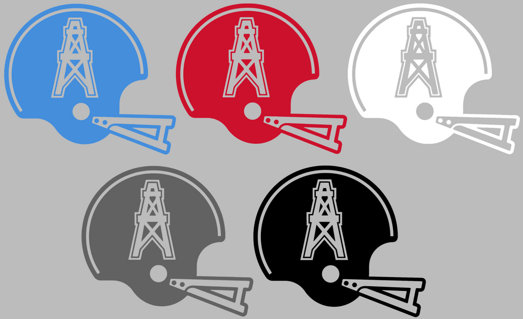 Houston Oilers Retro Football Helmet Premium DieCut Vinyl Decal PICK COLOR & SIZE