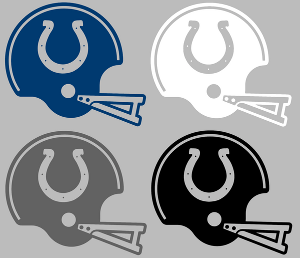 Indianapolis Colts Retro Football Helmet Premium DieCut Vinyl Decal PICK COLOR & SIZE