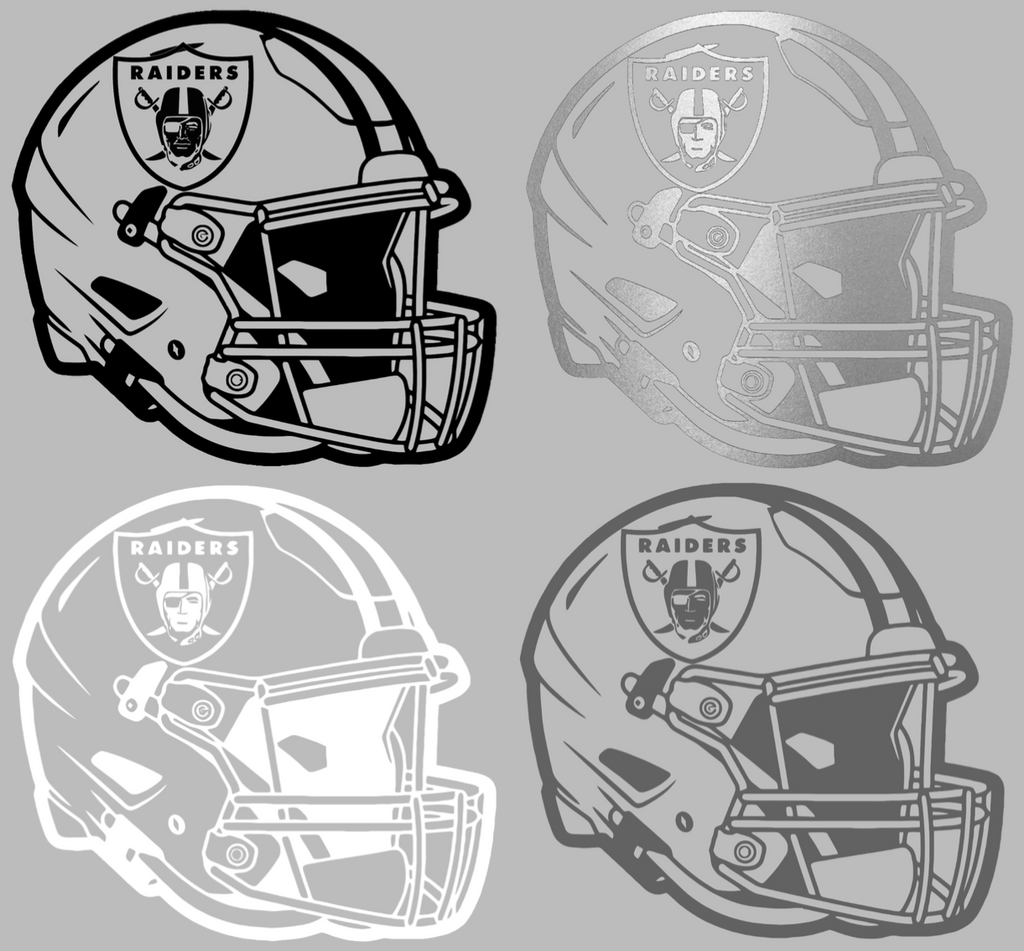 Las Vegas Raiders Football Helmet Premium DieCut Vinyl Decal PICK COLOR & SIZE