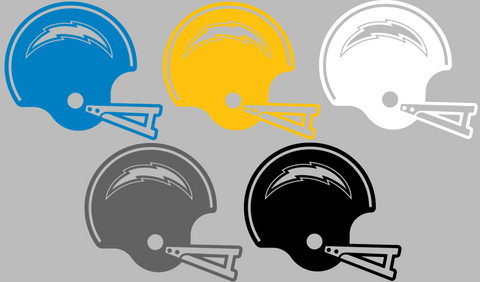 Los Angeles Chargers Retro Football Helmet Premium DieCut Vinyl Decal PICK COLOR & SIZE