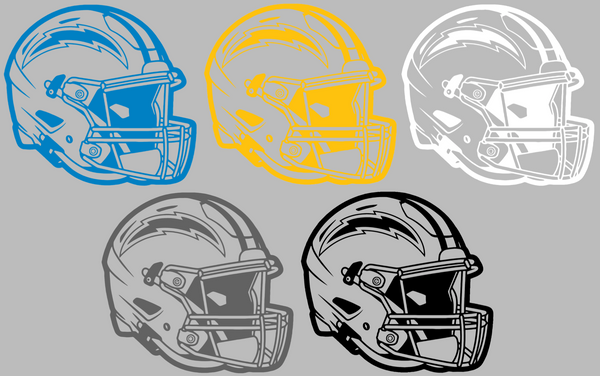 Los Angeles Chargers Football Helmet Premium DieCut Vinyl Decal PICK COLOR & SIZE