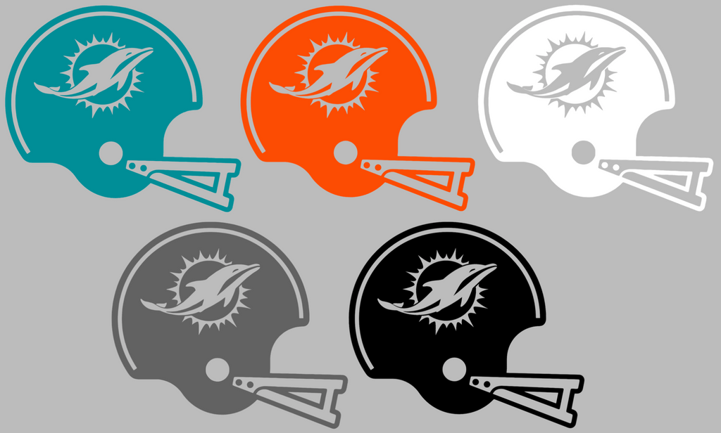 Miami Dolphins Retro Football Helmet Premium DieCut Vinyl Decal PICK COLOR & SIZE
