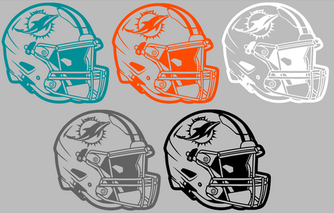 Miami Dolphins Football Helmet Premium DieCut Vinyl Decal PICK COLOR & SIZE
