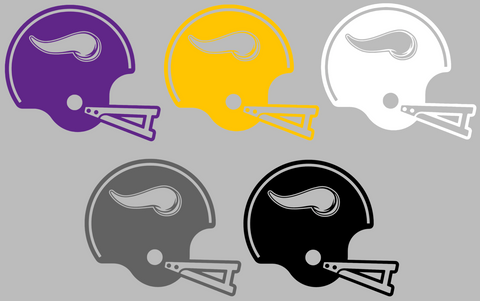Minnesota Vikings Retro Football Helmet Premium DieCut Vinyl Decal PICK COLOR & SIZE